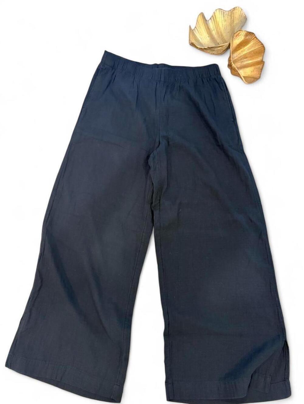 Old Navy — Wide Leg Pull-On Pants With Side Slit